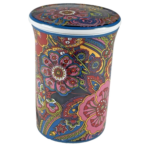 Vera Bradley Symphony in Hue Tea Mug with Lid For Barnes & Noble Floral Cup - Picture 2 of 11